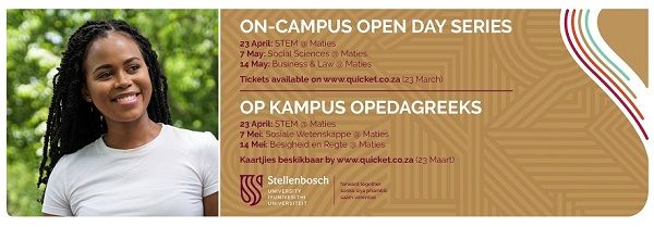 Stellenbosch University On-Campus Open Day Series